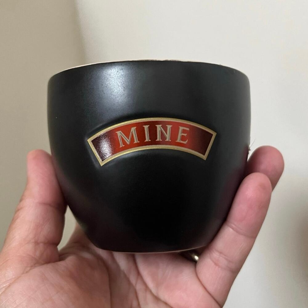 Baileys Irish Cream Mine and Yours Ceramic Cups Set of 2 Preowned - Picture 2 of 8